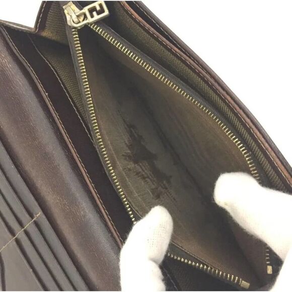 FENDI Zucca  Canvas Leather Bifold Long Wallet/1J2133 - Picture 7 of 8